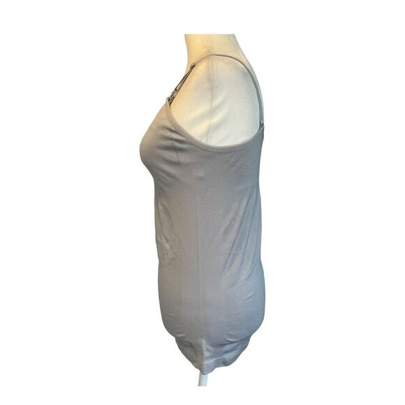 Maternity Seamless Nursing Camisole Tank Top Gray Built-in Bra Comfortable Stret - Picture 7 of 11